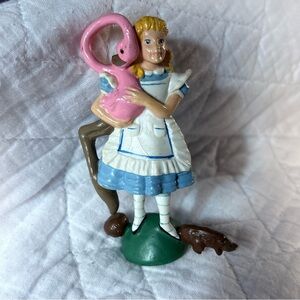 ALICE IN WONDERLAND Hamilton Gifts 1990 PVC 3" Figure Storybook Flamingo